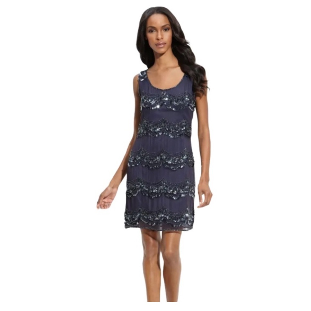 Pisarro Nights Navy Sequin Mini Dress